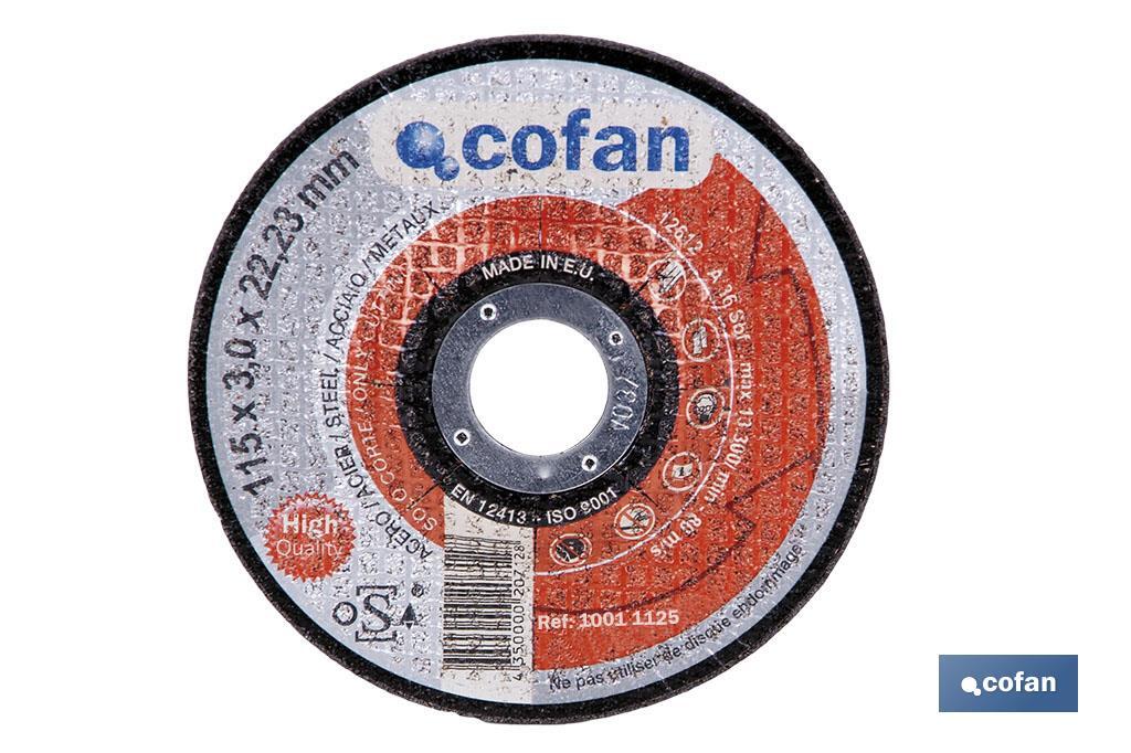 Disco de corte metal 230 x 3 mm