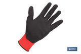 GUANTE IMPREGNADO SANDY COATED ROJO/NEGRO TALLA 10