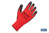 GUANTE IMPREGNADO SANDY COATED ROJO/NEGRO TALLA 10