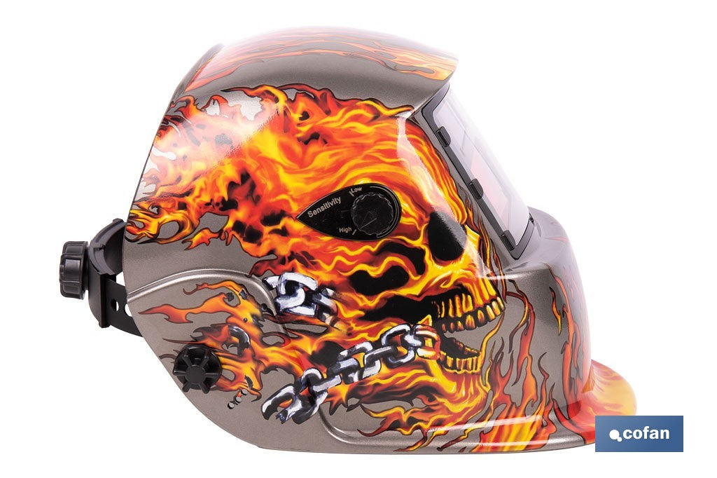 CASCO DE SOLDADURA AUTOMÁTICO FIRE SKULL (ARC/MIG/MAG/TIG)