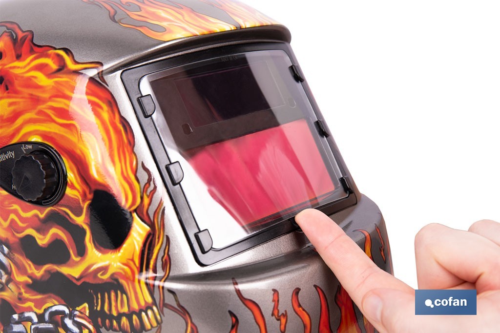 CASCO DE SOLDADURA AUTOMÁTICO FIRE SKULL (ARC/MIG/MAG/TIG)